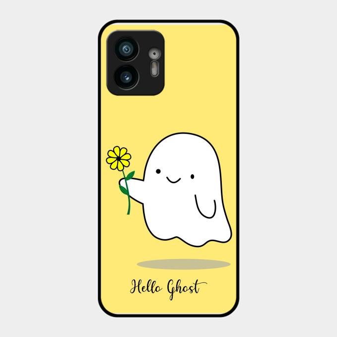 Ghost With Flower Glass Case Cover For Nothing Phone 2