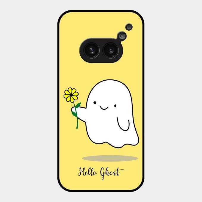 Ghost With Flower Glass Case Cover For Nothing Phone 2A 5G