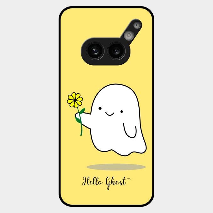 Ghost With Flower Glass Case Cover For Nothing Phone 2A Plus