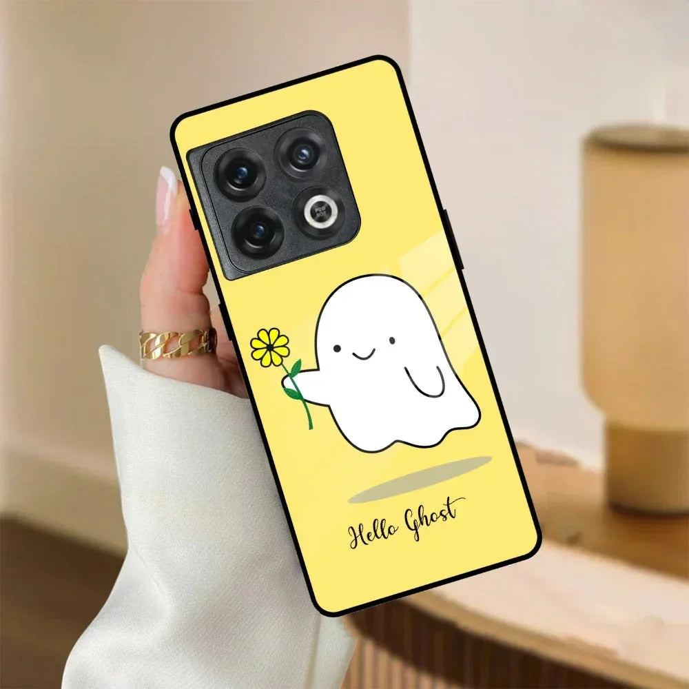 Ghost With Flower Glass Case Cover For OnePlus - ShopOnCliQ