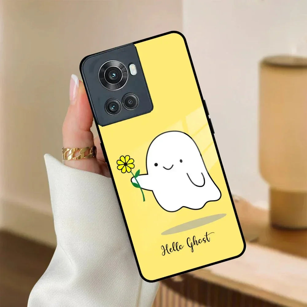 Ghost With Flower Glass Case Cover For OnePlus - ShopOnCliQ