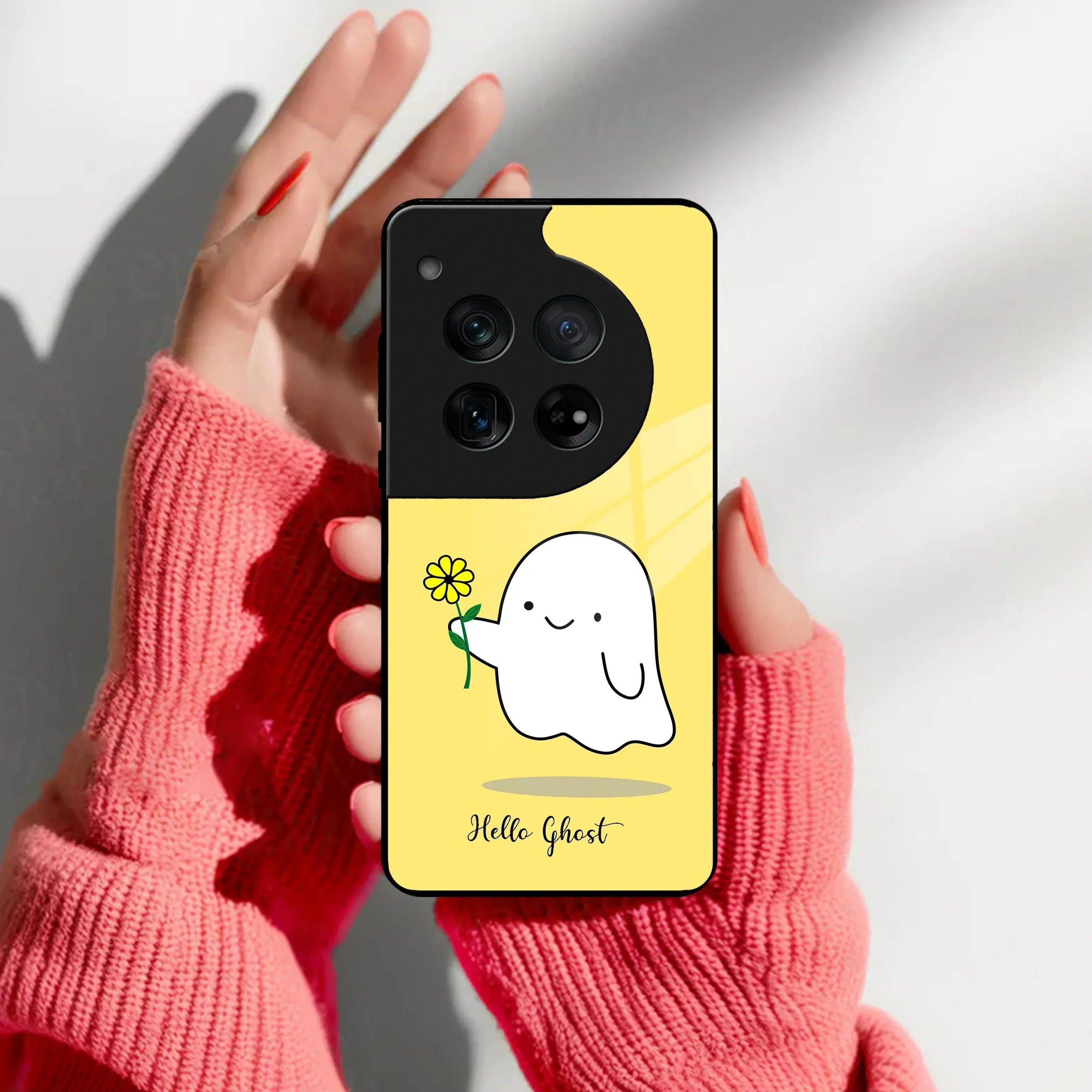 Ghost With Flower Glass Case Cover For OnePlus - ShopOnCliQ