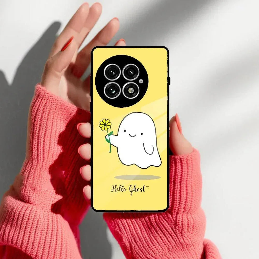 Ghost With Flower Glass Case Cover For OnePlus - ShopOnCliQ