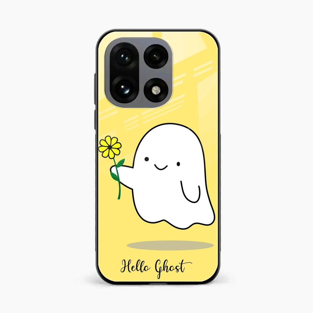 Ghost With Flower Glass Case Cover For OnePlus 15 5G