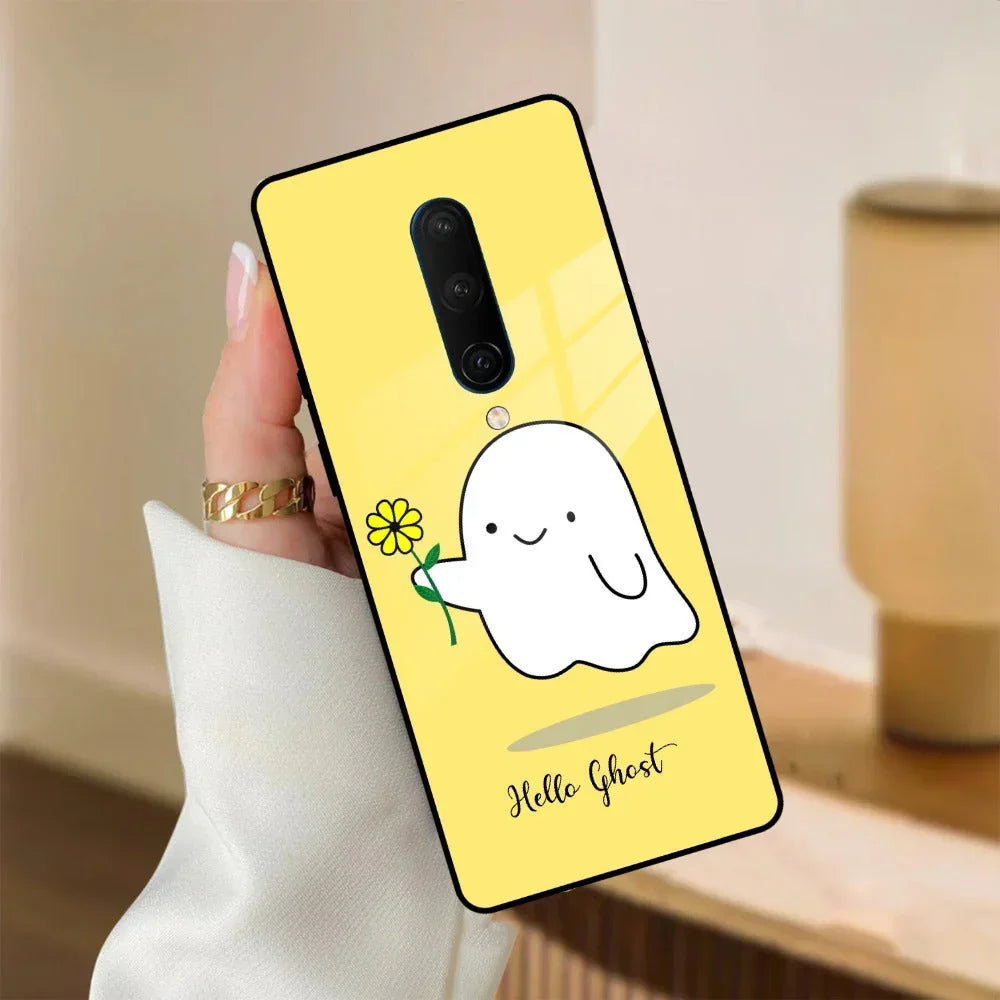 Ghost With Flower Glass Case Cover For OnePlus - ShopOnCliQ