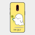 Ghost With Flower Glass Case Cover For Oneplus 7