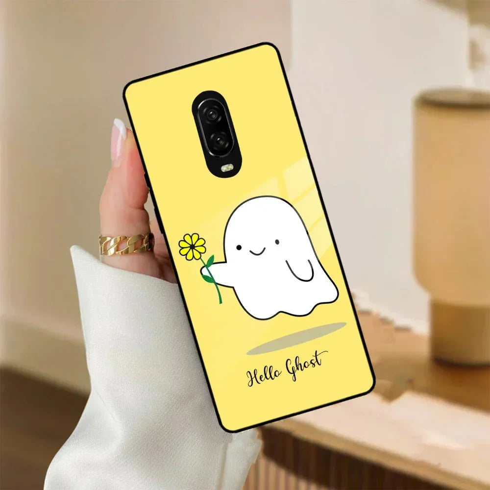 Ghost With Flower Glass Case Cover For OnePlus - ShopOnCliQ