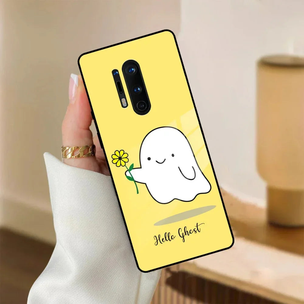 Ghost With Flower Glass Case Cover For OnePlus - ShopOnCliQ