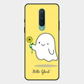 Ghost With Flower Glass Case Cover For Oneplus 8
