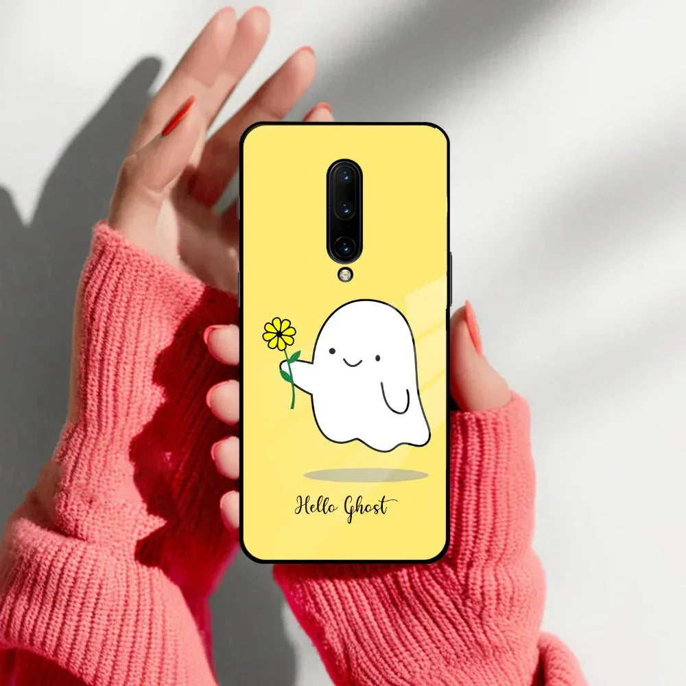 Ghost With Flower Glass Case Cover For OnePlus - ShopOnCliQ