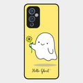 Ghost With Flower Glass Case Cover For Oneplus 9 5G