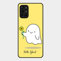 Ghost With Flower Glass Case Cover For Oneplus 9R 5G