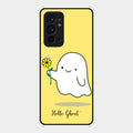 Ghost With Flower Glass Case Cover For Oneplus 9Rt 5G