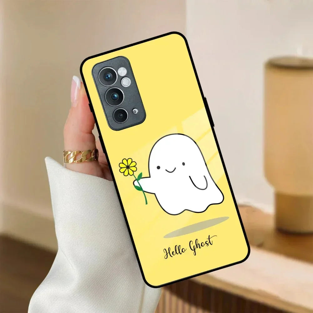 Ghost With Flower Glass Case Cover For OnePlus - ShopOnCliQ