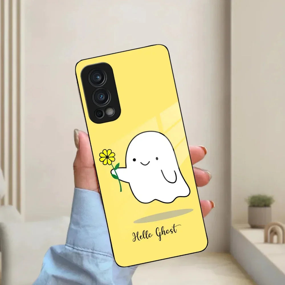 Ghost With Flower Glass Case Cover For OnePlus - ShopOnCliQ