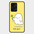 Ghost With Flower Glass Case Cover For Oneplus Nord 2T 5G