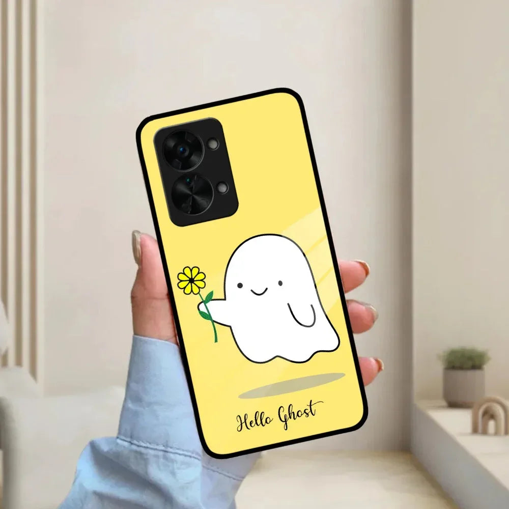 Ghost With Flower Glass Case Cover For OnePlus - ShopOnCliQ