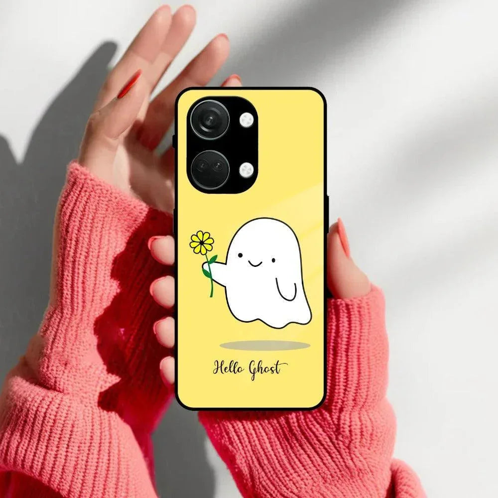 Ghost With Flower Glass Case Cover For OnePlus - ShopOnCliQ