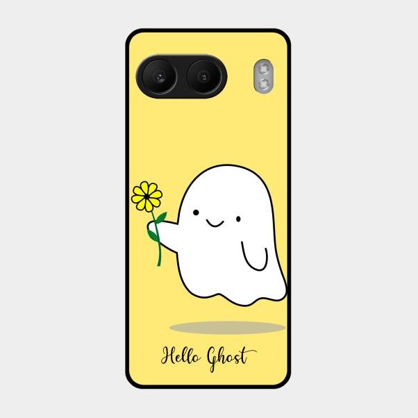Ghost With Flower Glass Case Cover For Oneplus Nord 4 5G