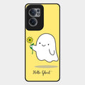 Ghost With Flower Glass Case Cover For Oneplus Nord Ce 2 5G