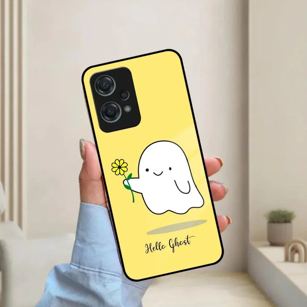 Ghost With Flower Glass Case Cover For OnePlus - ShopOnCliQ