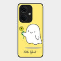 Ghost With Flower Glass Case Cover For Oneplus Nord Ce 3 5G