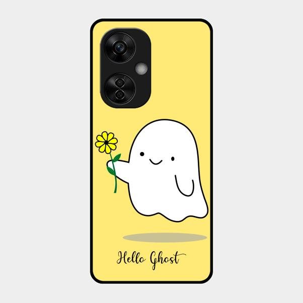 Ghost With Flower Glass Case Cover For Oneplus Nord Ce 3 Lite 5G