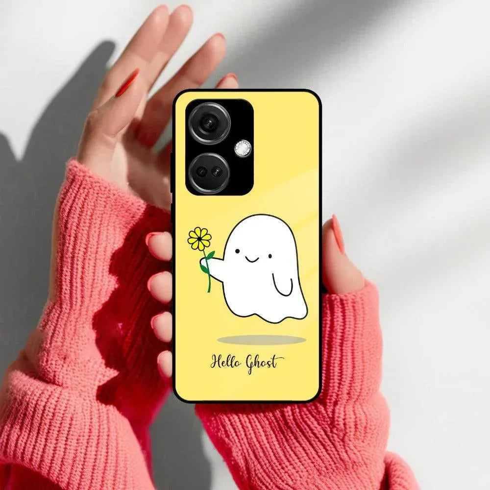 Ghost With Flower Glass Case Cover For OnePlus - ShopOnCliQ