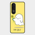 Ghost With Flower Glass Case Cover For Oneplus Nord Ce 4 5G