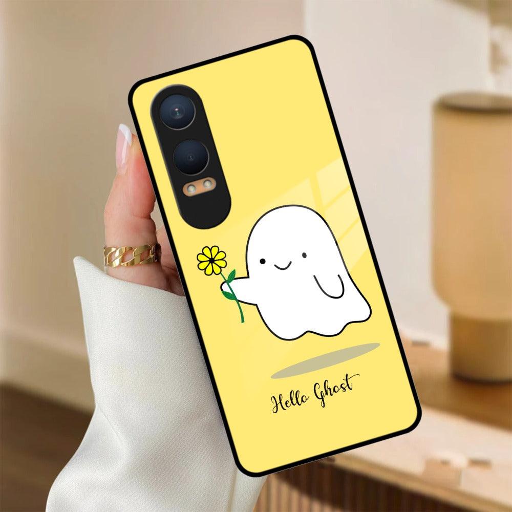 Ghost With Flower Glass Case Cover For OnePlus