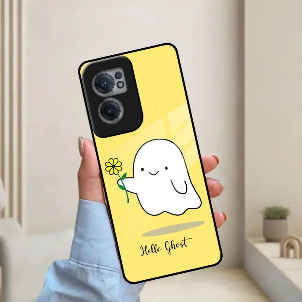 Ghost With Flower Glass Case Cover For OnePlus - ShopOnCliQ