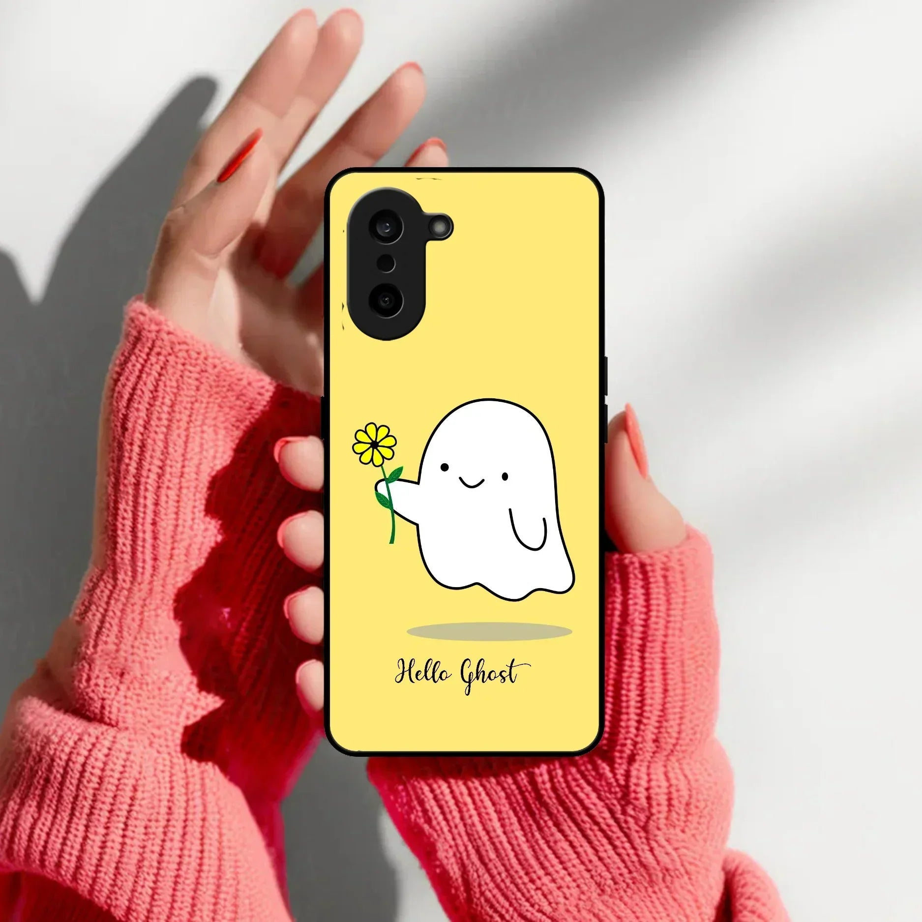 Ghost With Flower Glass Case Cover For OnePlus - ShopOnCliQ