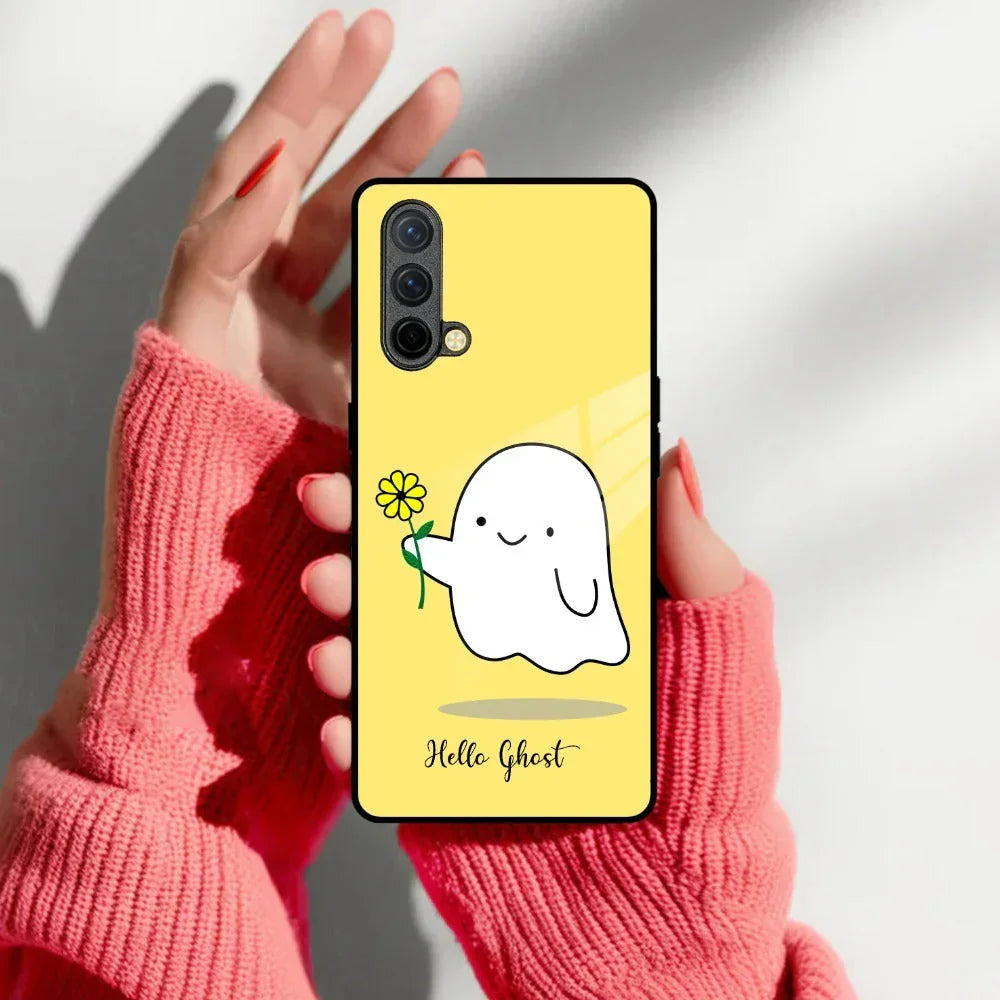 Ghost With Flower Glass Case Cover For OnePlus - ShopOnCliQ