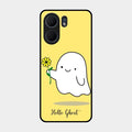 Ghost With Flower Glass Case Cover For Oppo A5X 5G
