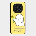 Ghost With Flower Glass Case Cover For Oppo F29 5G