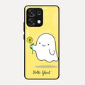 Ghost With Flower Glass Case Cover For Oppo F31 5G