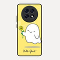 Ghost With Flower Glass Case Cover For Oppo F31 Pro Plus 5G