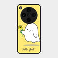 Ghost With Flower Glass Case Cover For Oppo Find X8 Pro 5G