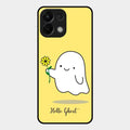 Ghost With Flower Glass Case Cover For Oppo K13 5G