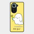 Ghost With Flower Glass Case Cover For Oppo Reno 11 5G