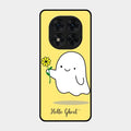 Ghost With Flower Glass Case Cover For Poco X7 5G