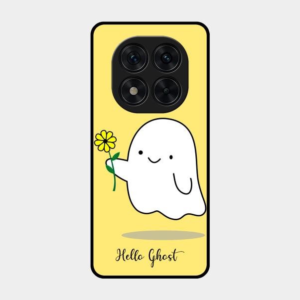 Ghost With Flower Glass Case Cover For Poco X7 5G