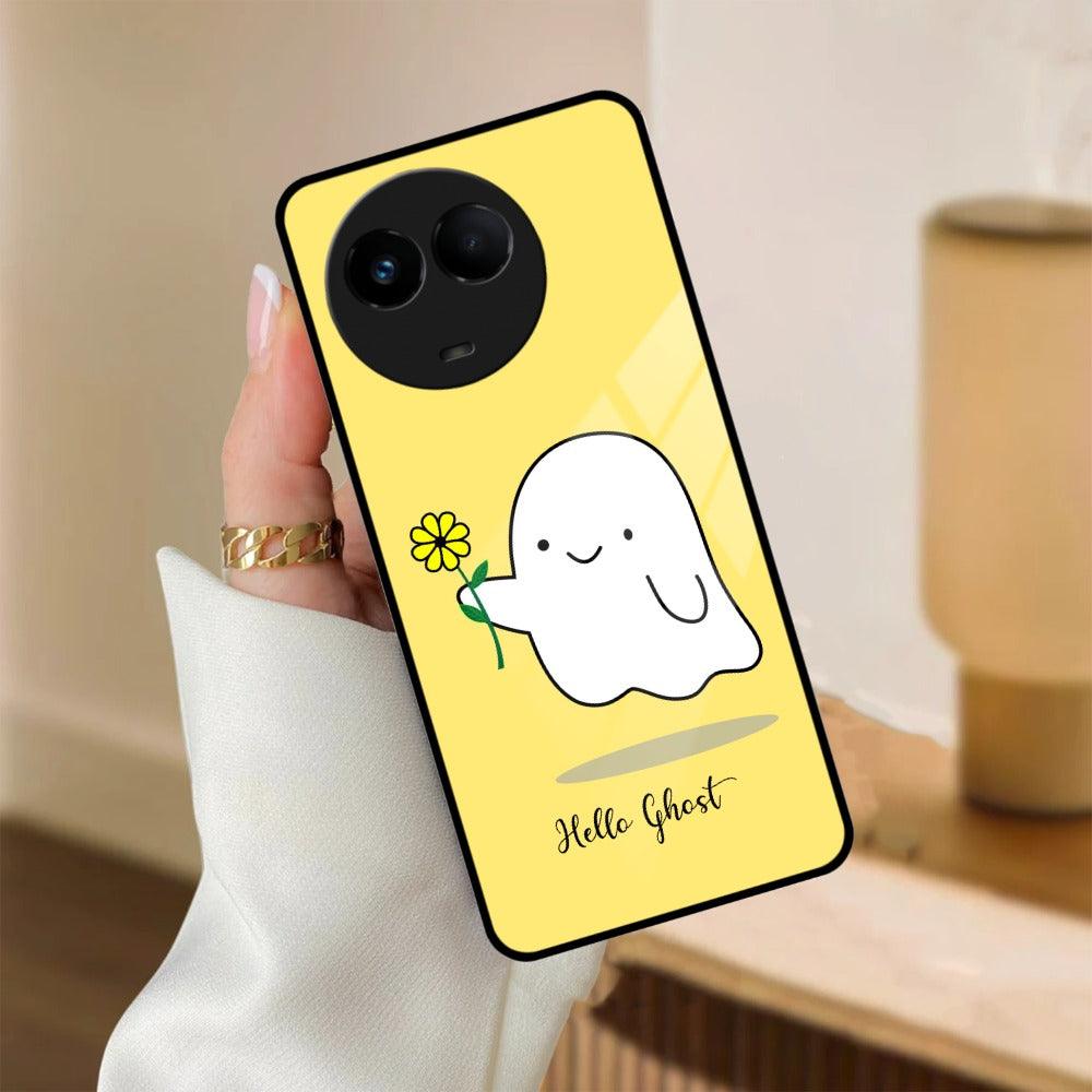 Ghost With Flower Glass Case Cover For Realme/Narzo - ShopOnCliQ