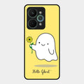 Ghost With Flower Glass Case Cover For Realme 15 Pro 5G