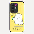 Ghost With Flower Glass Case Cover For Realme 15X 5G
