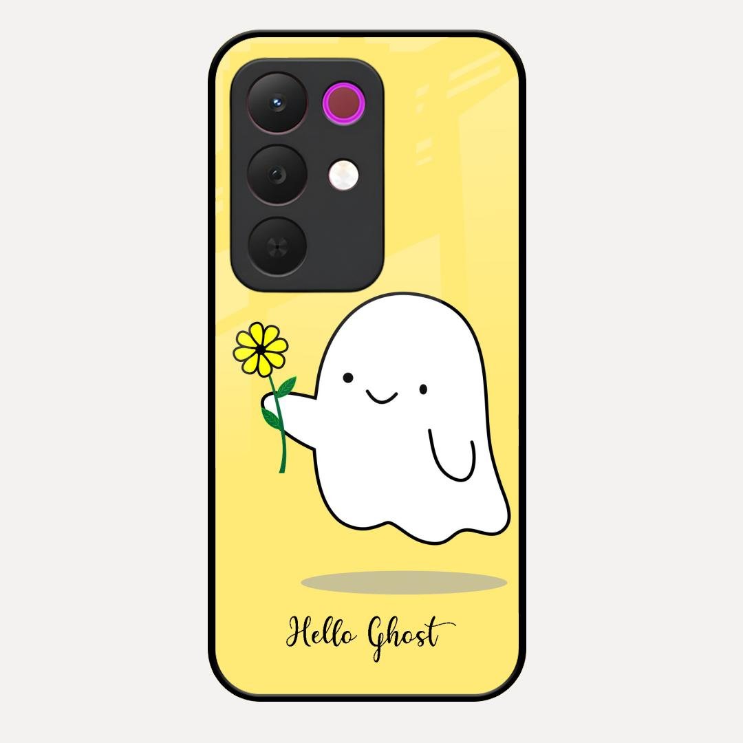 Ghost With Flower Glass Case Cover For Realme 15X 5G