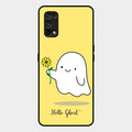Ghost With Flower Glass Case Cover For Realme 7 Pro