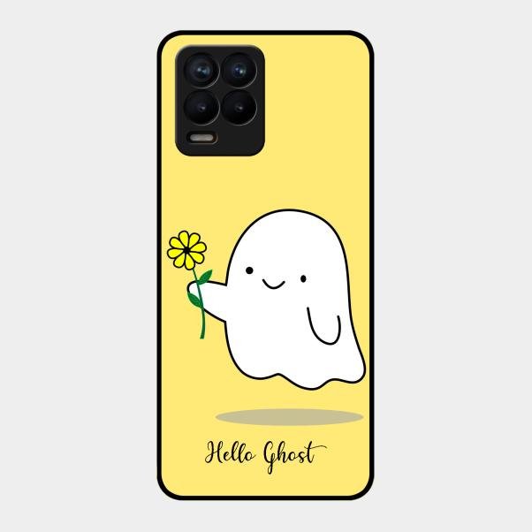 Ghost With Flower Glass Case Cover For Realme 8 Pro