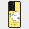 Ghost With Flower Glass Case Cover For Realme C75 5G