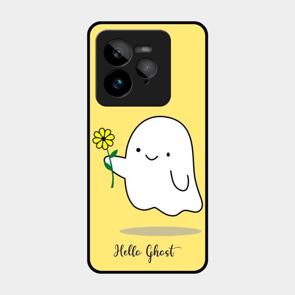 Ghost With Flower Glass Case Cover For Realme Gt 7 Pro